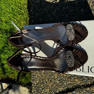 Banana Republic Black Heels with Ankle Strap